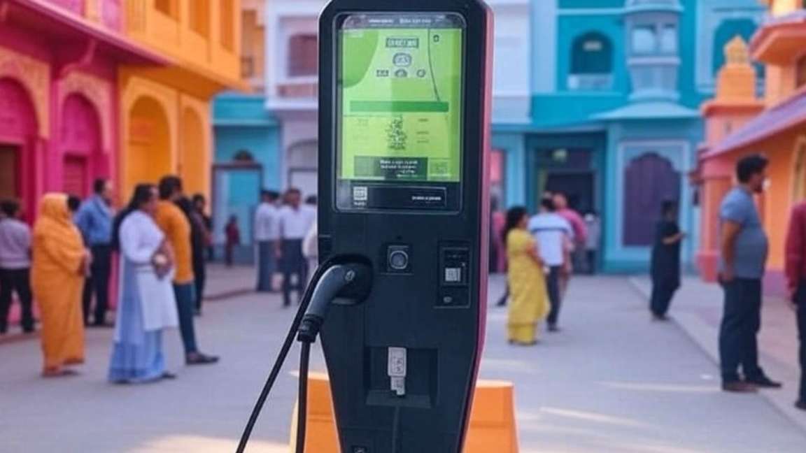 Mobile Charging Station on Busy Road